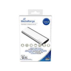 MediaRange external USB Type-C� Solid State Drive, 120GB, silver