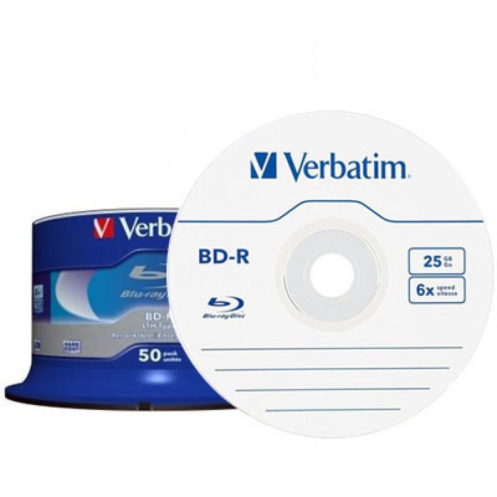 Verbatim 43748 disque vierge Blu-Ray BD-R 50 Go 5 pièce(s), Disques Blu-ray  50 Go, BD-R, Coffret à bijoux, 5 pièce(s), Vente au détail