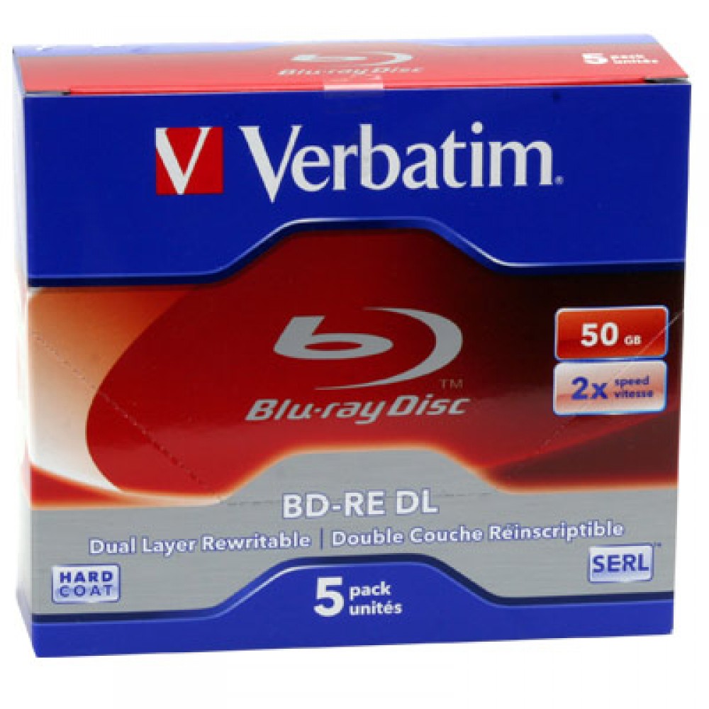 Verbatim | BD-RE | DL | 50 GB | 2x Speed | In Jewelcase | 5 Stuks Nederland BV