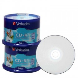 Verbatim CD-R 700 MB voll bedruckbar - 52x - 100 St�ck 