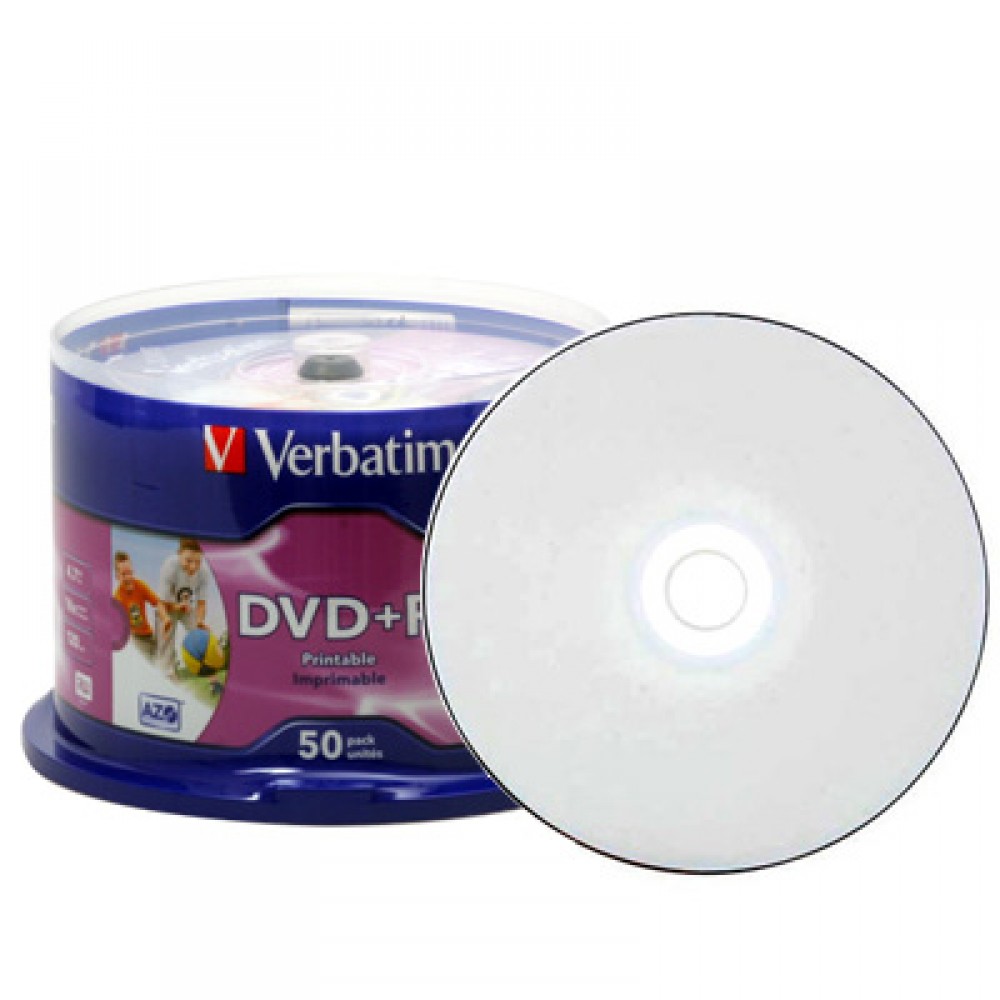 tekst omhyggelig Elastisk Verbatim DVD+R 4.7 GB full printable - 16x - 50 pcs in Cakebox