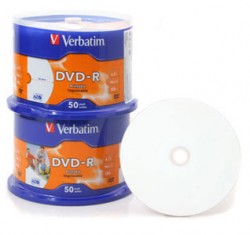 Verbatim DVD-R 4.7 GB voll bedruckbar - 16x - 100 Stck