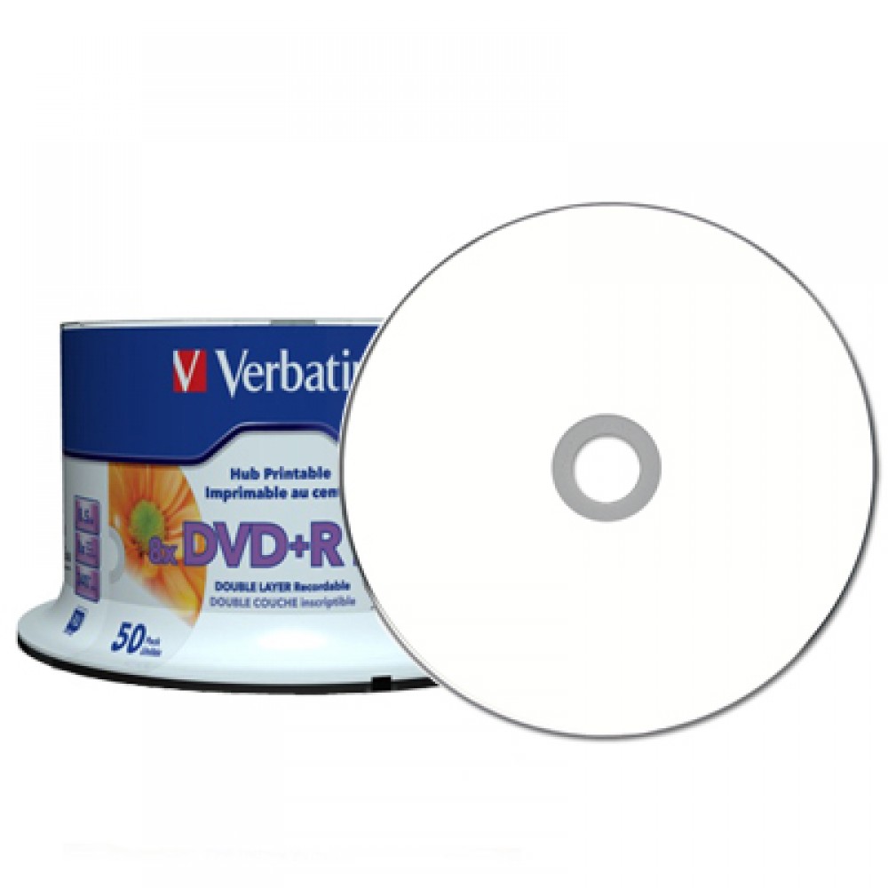 Verbatim DVD+R Datalife Double Layer 8.5 GB full printable 8x 50