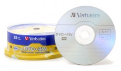 Verbatim DVD+RW 4.7 GB gelabelt - 4x - 25 Stck in Cakebox