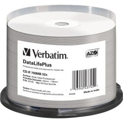 Verbatim Professional CD-R 700 MB voll bedruckbar wei - 52x - 50 Stck in Cakebox